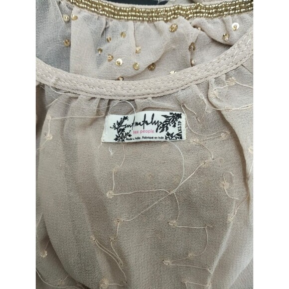 Intimately Free People A Little Shine Maxi Slip Dress Sheer Beaded XS NEW 277843 - Picture 10 of 10